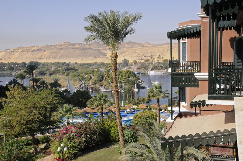 View of Nile from Old Cataract Hotel, Aswan