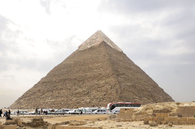 The Pyramid of Khafre on the Giza Plateau
