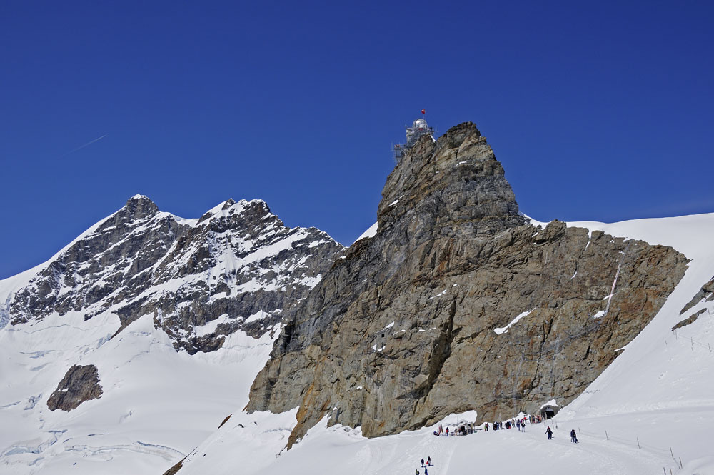 Jungfraujoch Sphinx building and exit to icefield