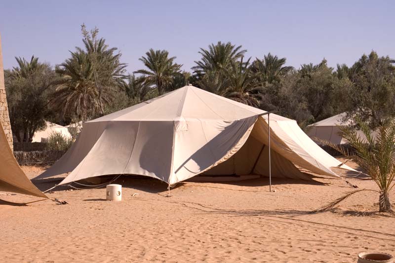 Tunisia 2005 - Sahara Desert, our room in Ksar Ghilane oasis