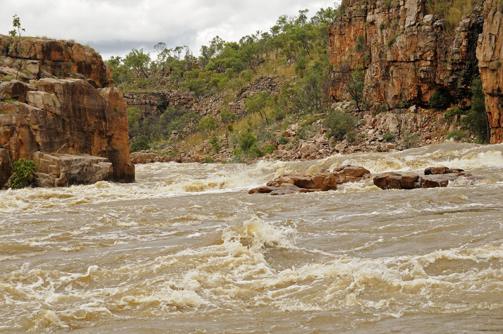 Water rushing down Katherine Gorge