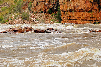 Water rushing in Katherine Gorge