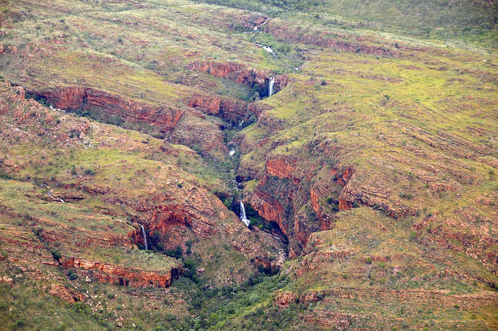 Canyon with waterfalls