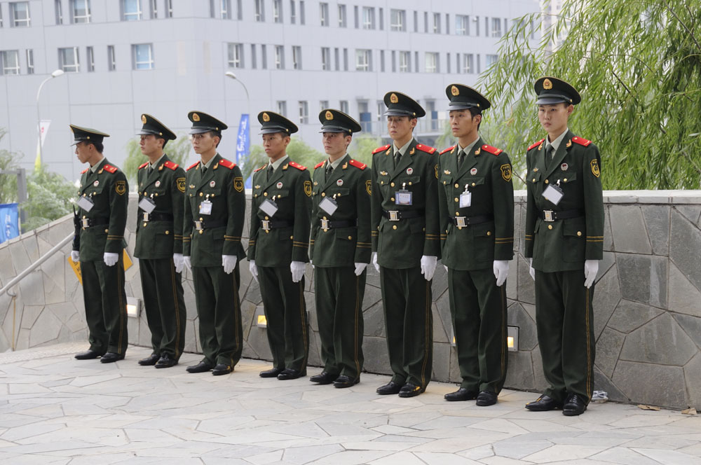 Soldiers on Olympic Green for Closing Ceremony
