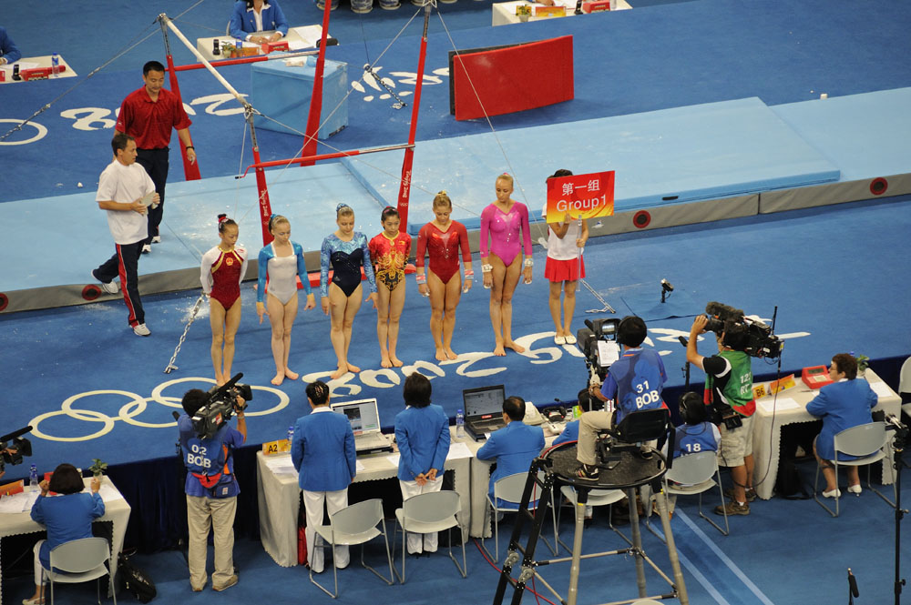 Nastia Liukin, Shawn Johnson, and their coaches