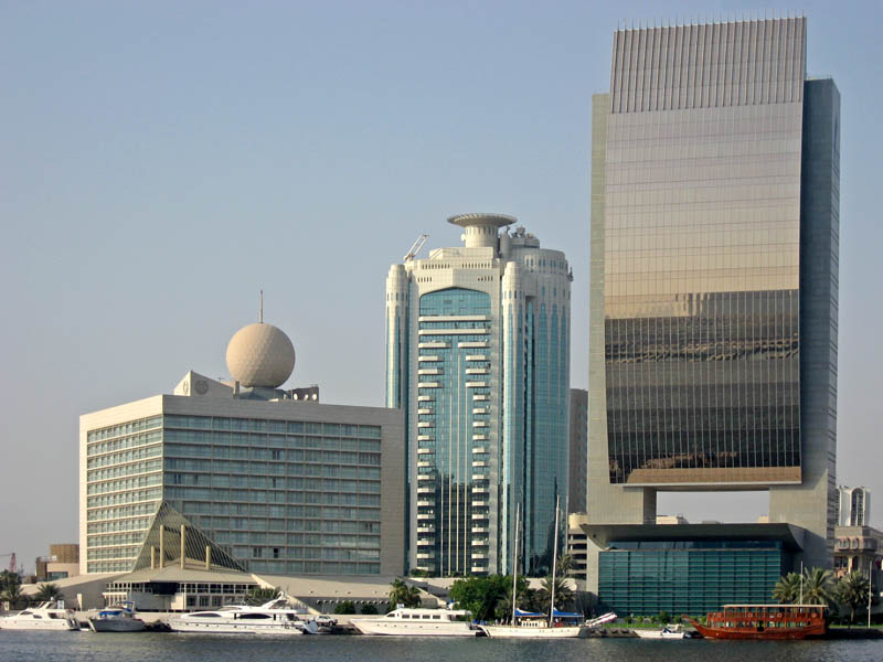 Skyline along the Dubai Creek