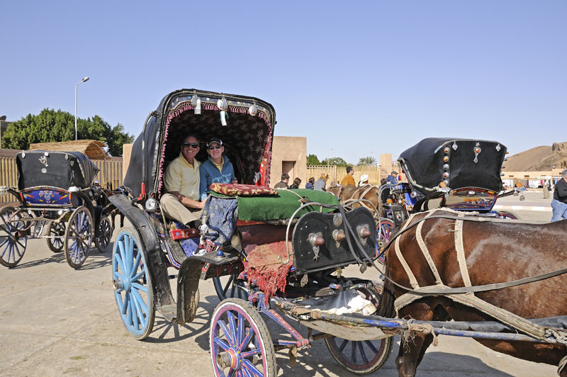 Arriving at the Temple of Horus in Edfu