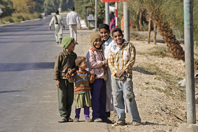 Children watching us in the countryside