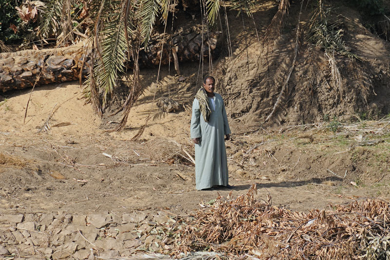 Standing on the banks of the Nile