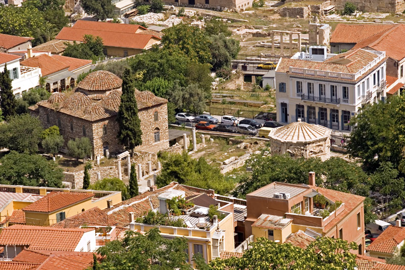 Roman Agora and the Tower of the Winds from the Acropolis