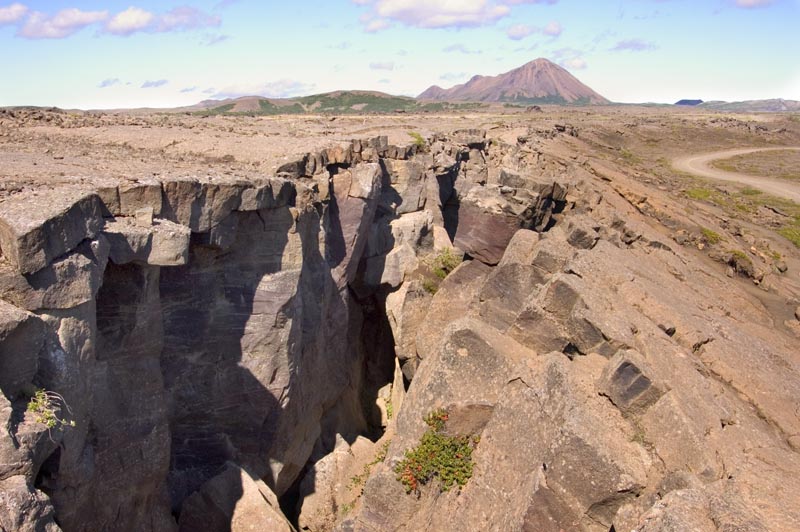 Tectonic rift, meeting of North American and Eurasian Plates