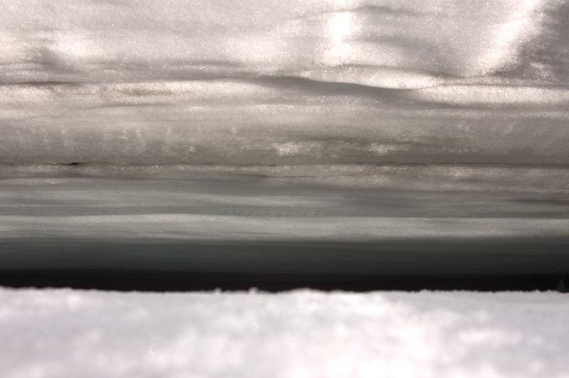 Photo shot looking down crevasse in Vatnajökull  Glacier