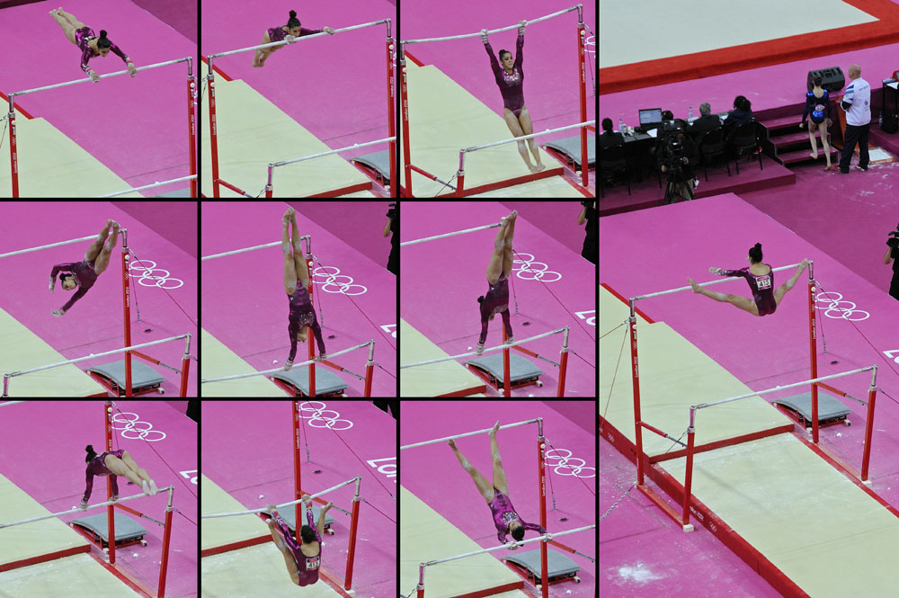 Aly Raisman on Uneven Bars