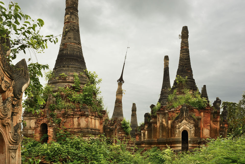 Religious sites decaying into ruins