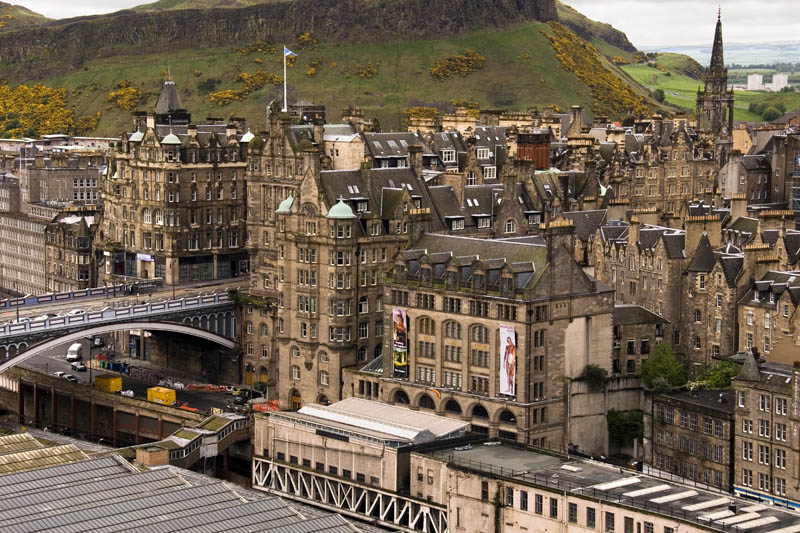 The Scotsman Hotel, view of our room in the corner