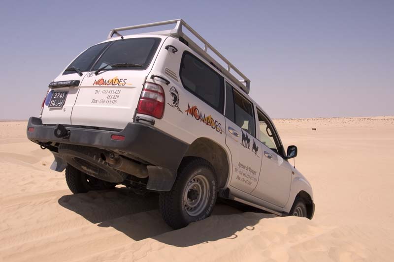 Tunisia 2005 - Perched on top of 80 foot high sand dune in the Sahara