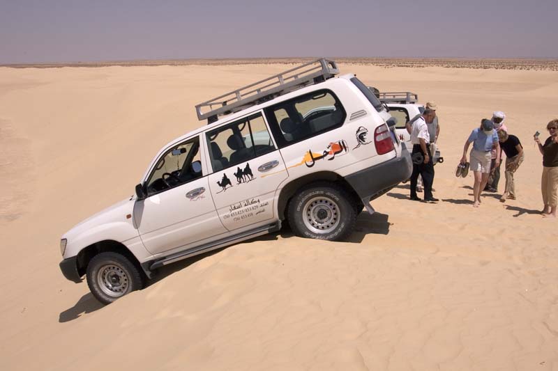 Tunisia 2005 - Perched on top of 80 foot high sand dune in the Sahara
