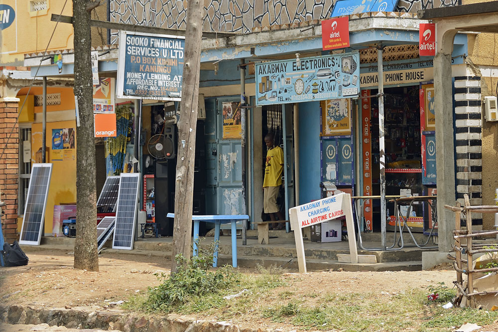 Solar panels and phone charging are available here