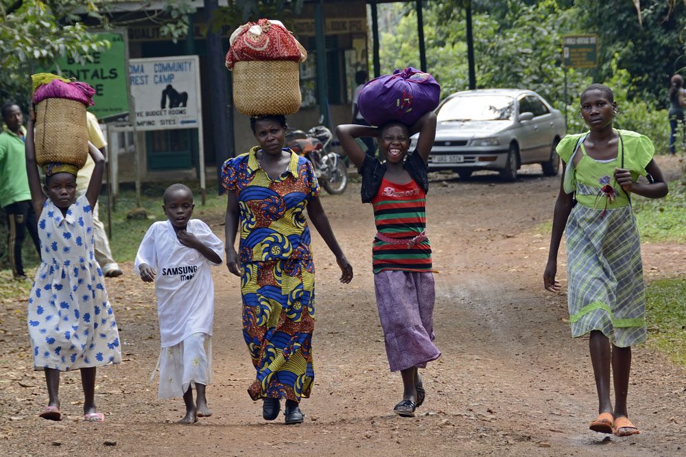 Walking down the road