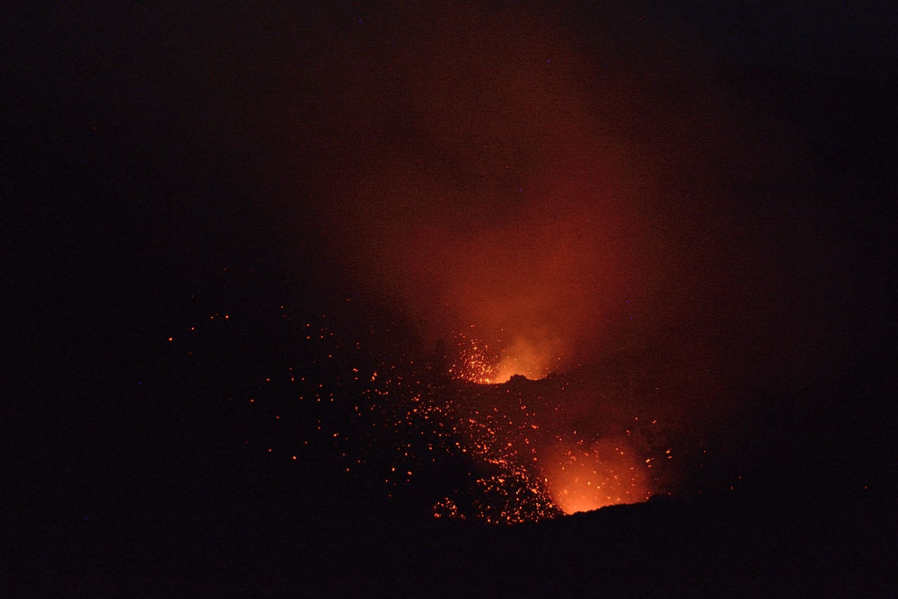 In the dark, even when there is relatively little activity, the vents glow