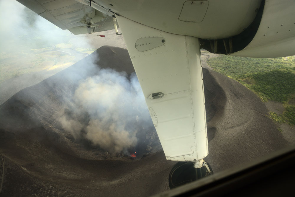 Flying over Mt. Yasur